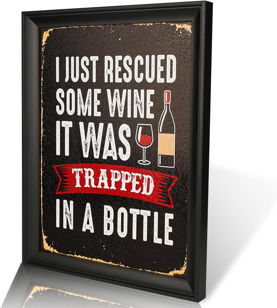 Wine Beer & More - Man Cave Rules Wall Decor with