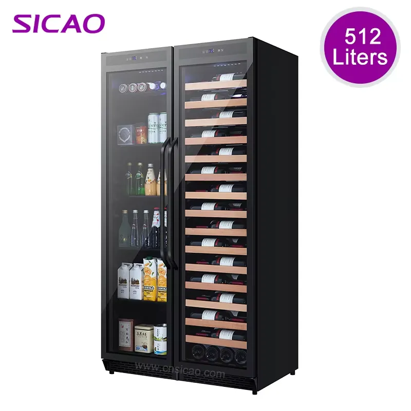 Wine And Beer Undercounter Fridge - Built In Beverage Fridge Double Door