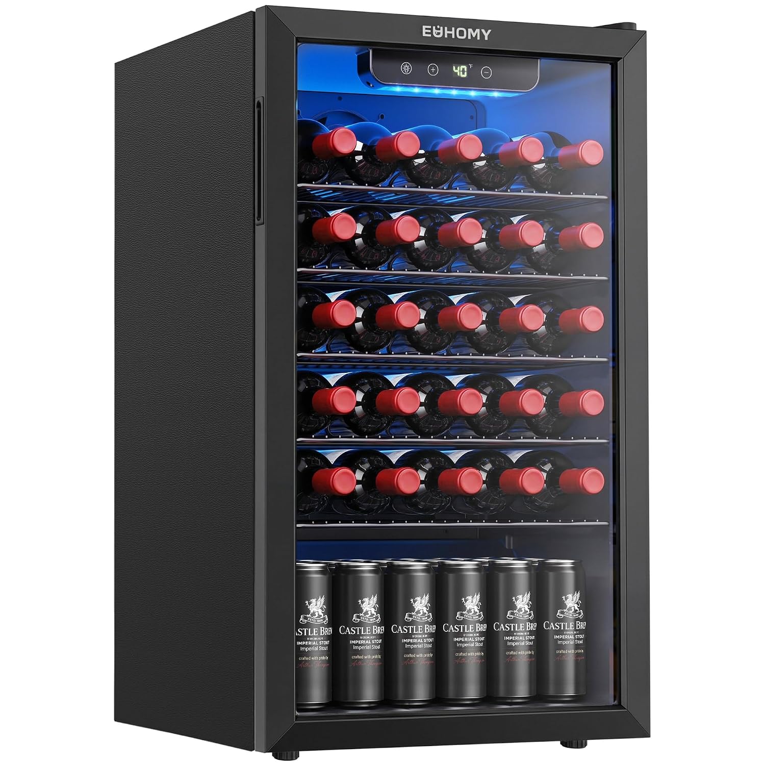 125 Can Beverage Cooler with G - огляд і ціна Wine Beer Mini Fridge