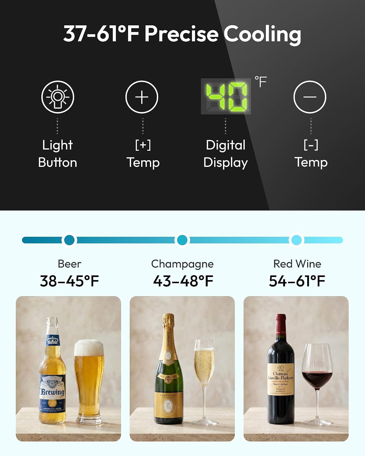 125 Can Beverage Cooler with G - огляд і ціна Wine Beer Mini Fridge