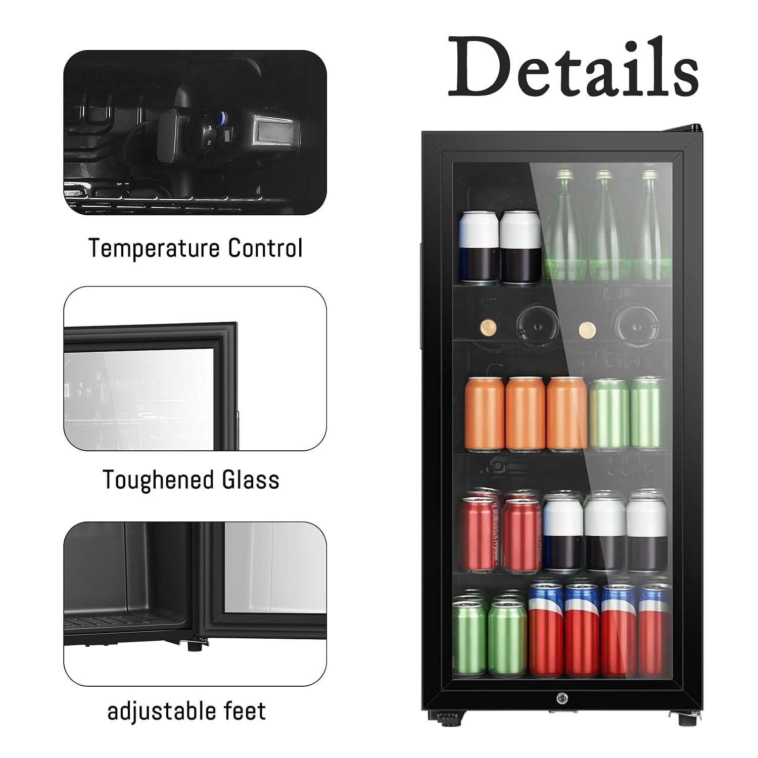 4.5 cu.ft Beverage Refrigerato - огляд і ціна Wine Beer Mini Fridge