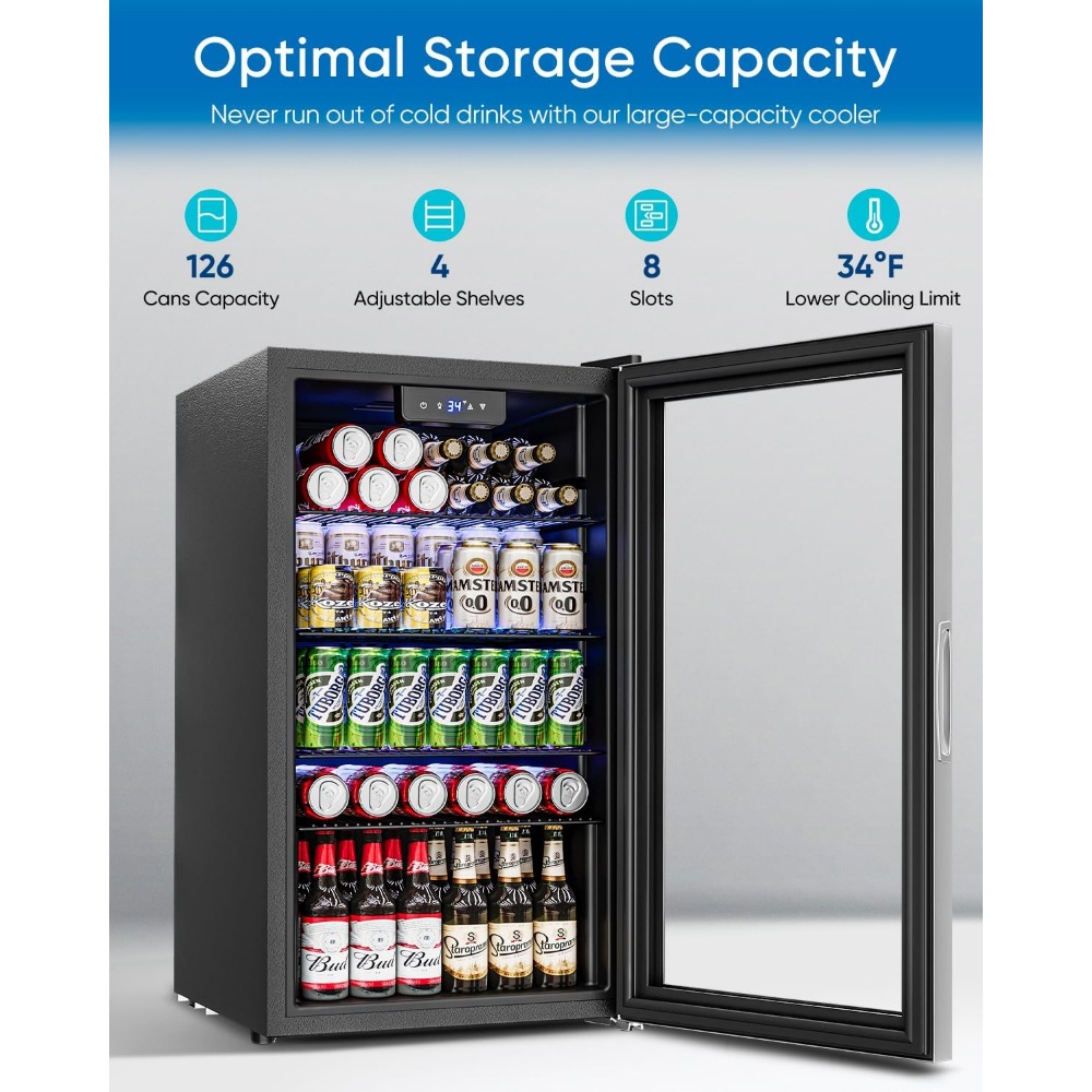 Beverage Refrigerator Cooler - - огляд і ціна Wine Beer Mini Fridge