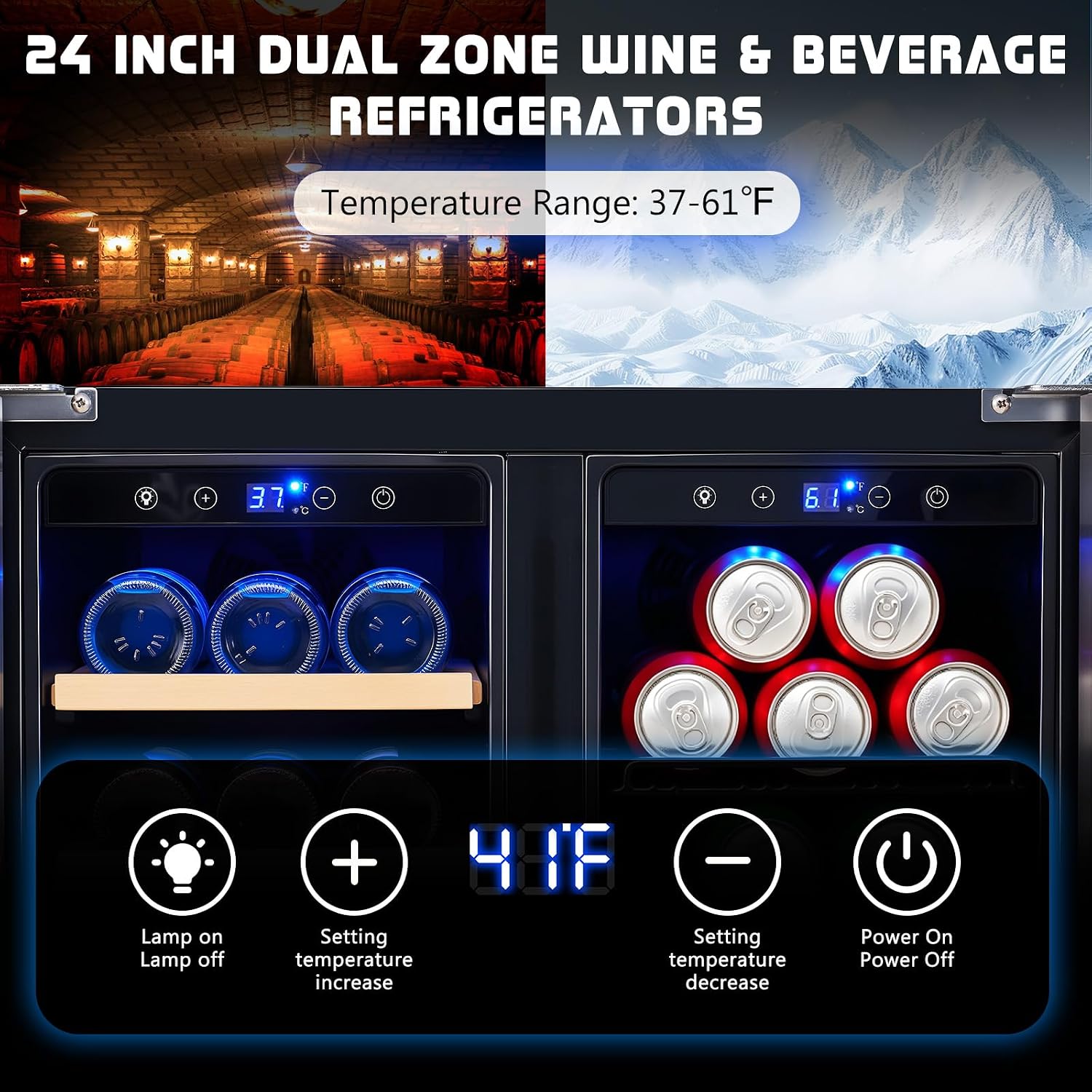 Beverage Refrigerator, 24-Inch - огляд і ціна Wine And Beer Undercounter Fridge