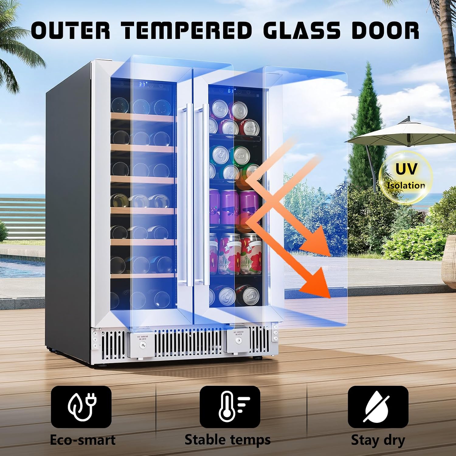 Beverage Refrigerator, 24-Inch - огляд і ціна Wine And Beer Undercounter Fridge