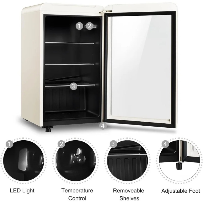 Retro Beverage Refrigerator Co - огляд і ціна Wine Beer Mini Fridge