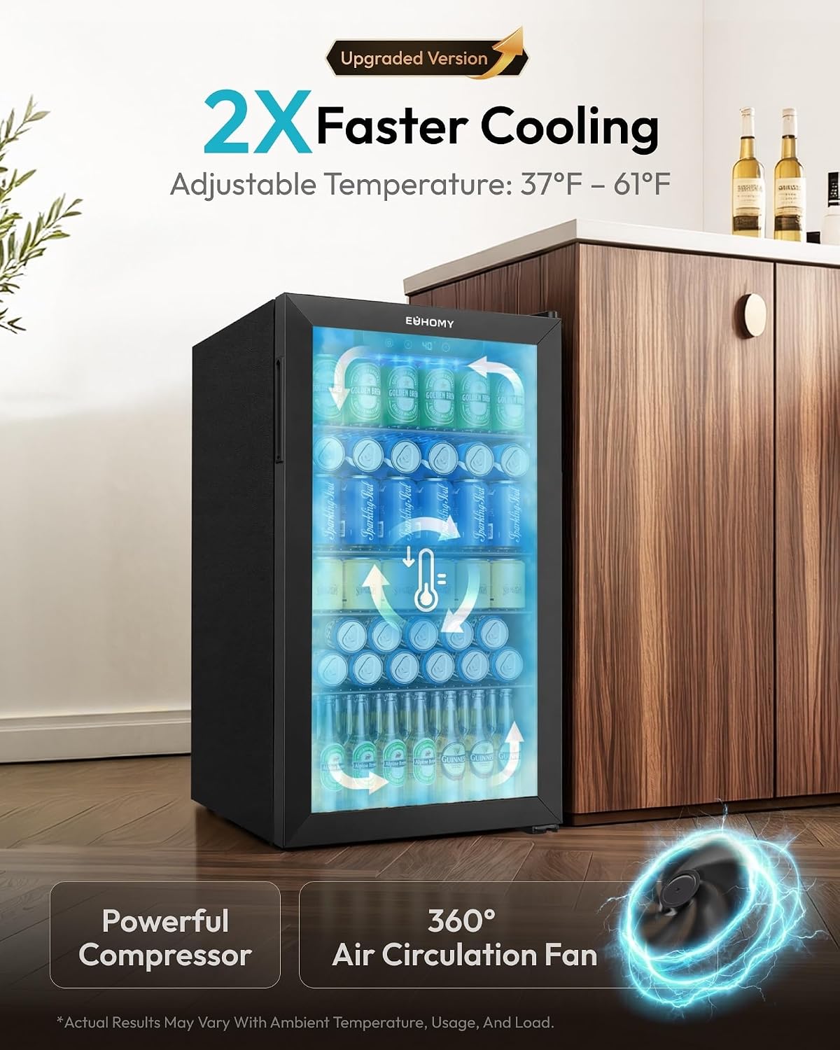Mini Fridge 130 Can Beverage C - огляд і ціна Wine Beer Mini Fridge