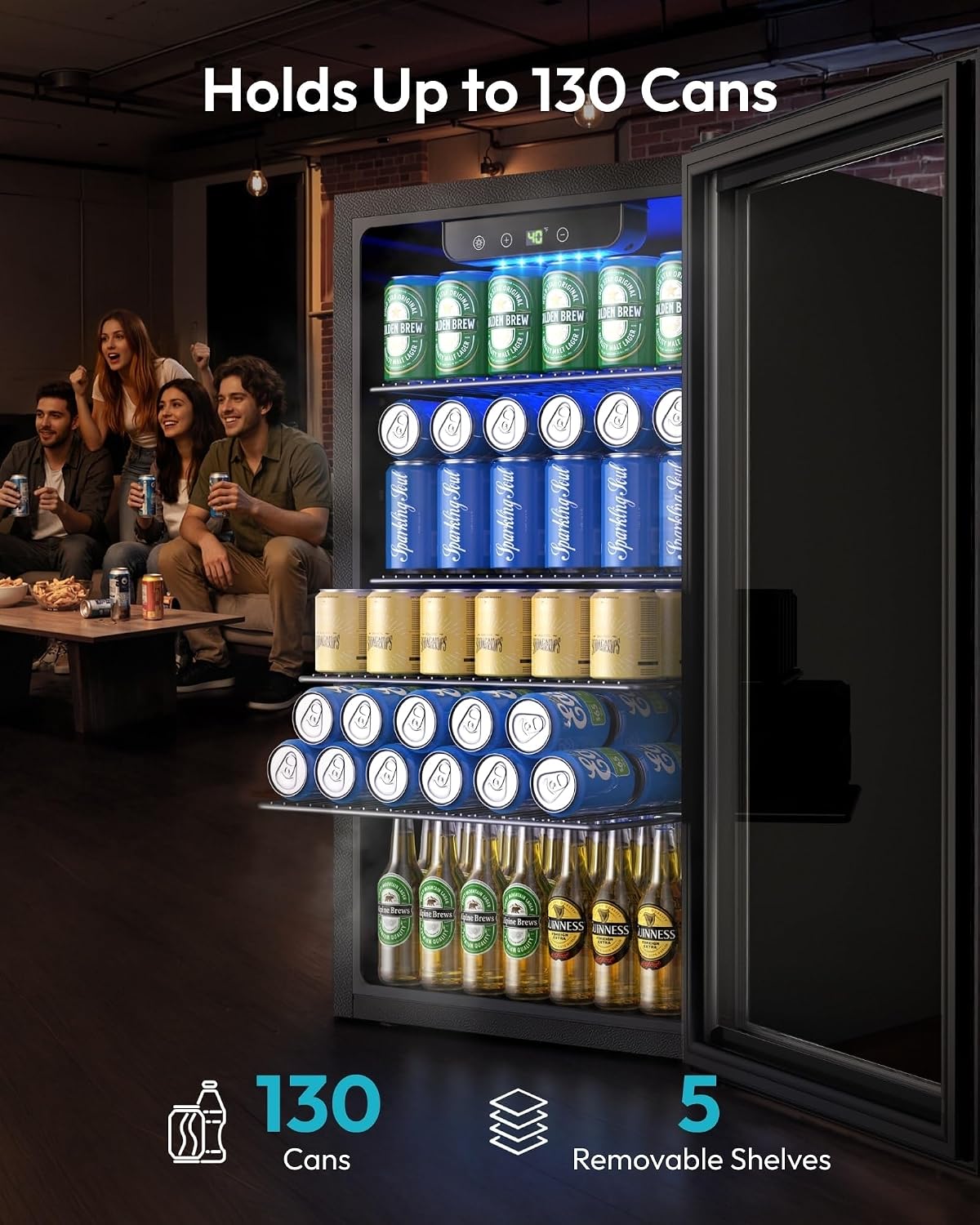 Mini Fridge 130 Can Beverage C - огляд і ціна Wine Beer Mini Fridge