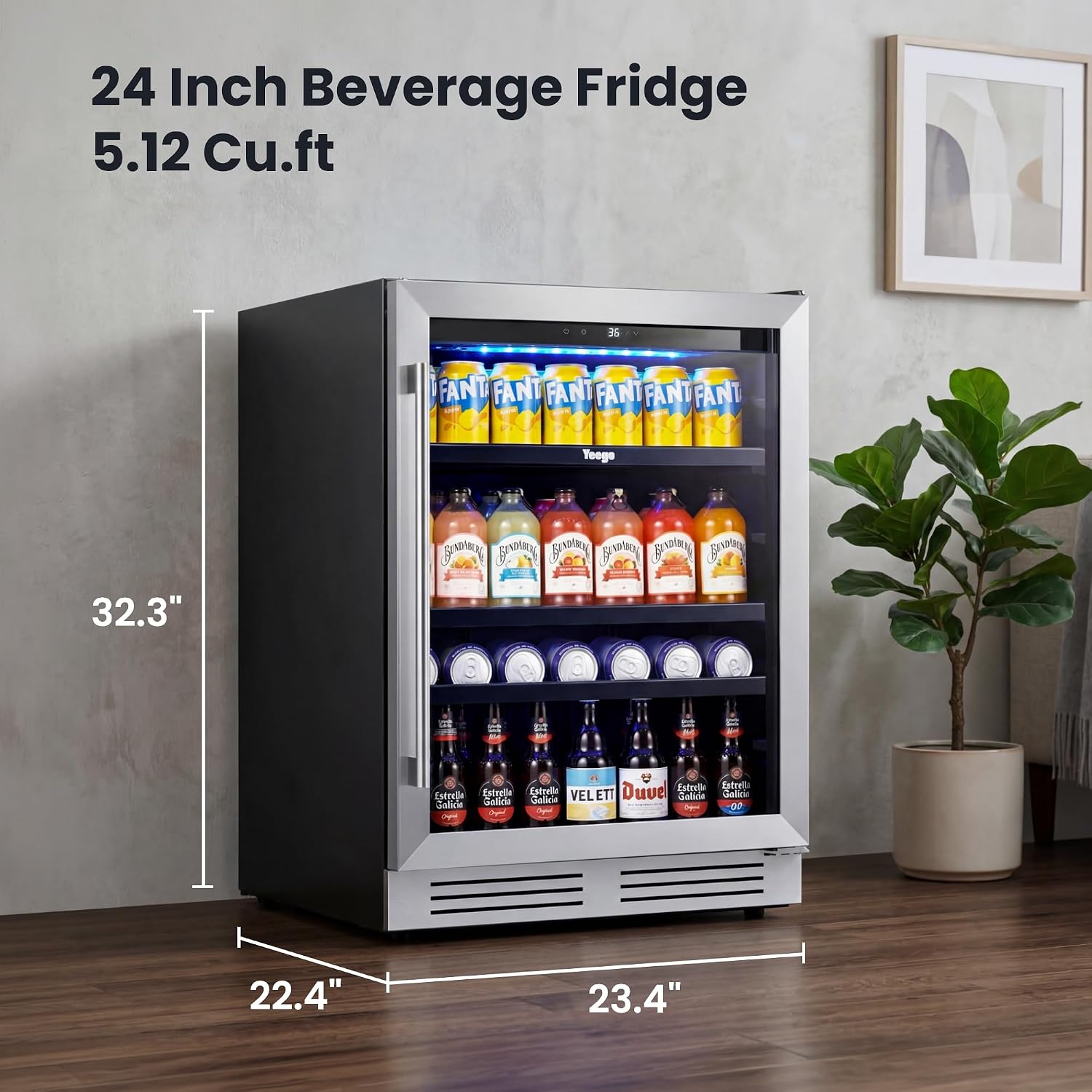 24 Inch Beverage Cooler Fridge - огляд і ціна Wine And Beer Undercounter Fridge