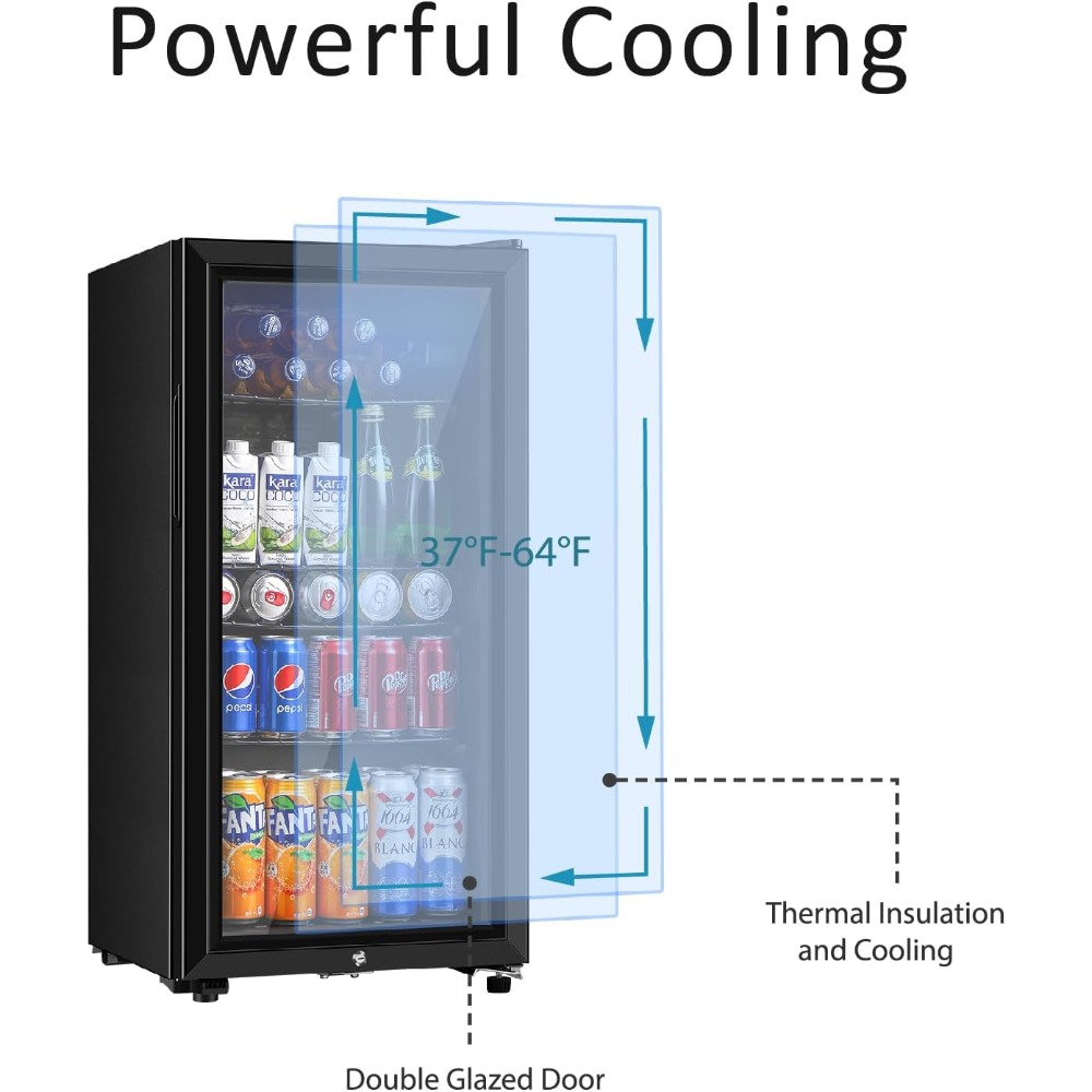 Beverage Refrigerator, Three P - огляд і ціна Wine Beer Mini Fridge