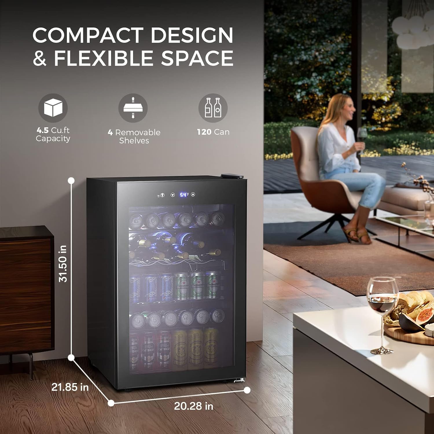 4.5 Cu.ft Beverage Cooler, 145 - огляд і ціна Wine Beer Mini Fridge