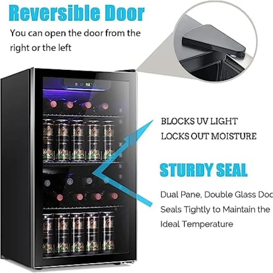 26 Bottle 130 Can Wine Cooler/ - огляд і ціна Wine Beer Mini Fridge