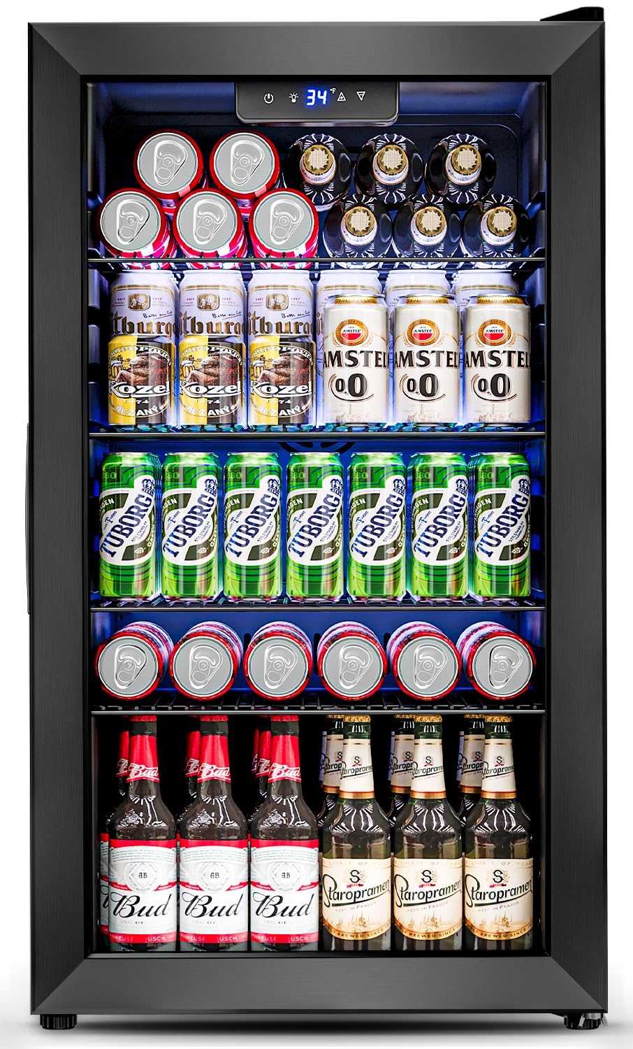 3.2 Cu.Ft Glass Door Mini Frid - огляд і ціна Wine Beer Mini Fridge