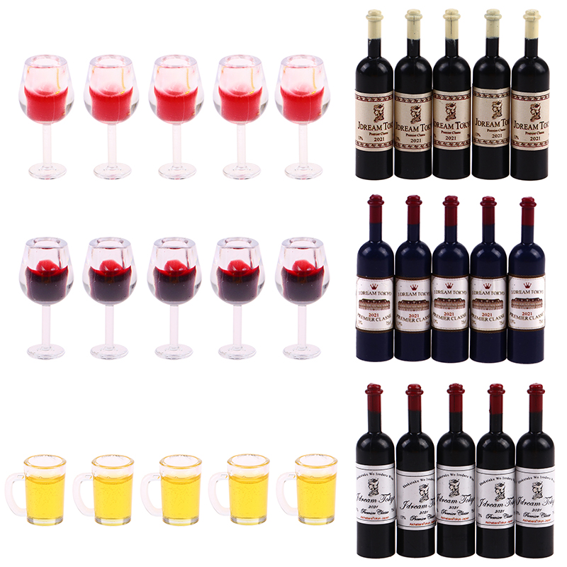 5Pcs 1:12 Dollhouse Miniature  - огляд і ціна Wine Y Beer
