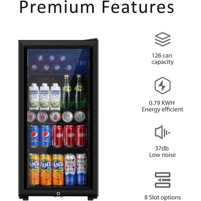 Beverage Refrigerator, 3.2 Cu. - огляд і ціна Wine Beer Mini Fridge