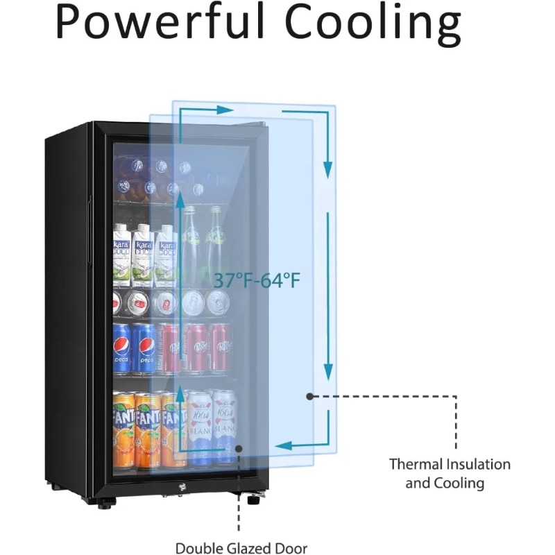 Beverage Refrigerator, 3.2 Cu. - огляд і ціна Wine Beer Mini Fridge