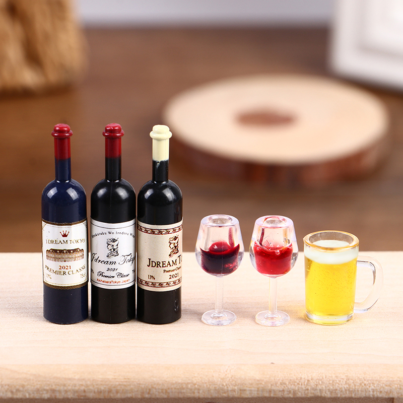 5Pcs Dollhouse Miniature Wine  - огляд і ціна Wine Y Beer