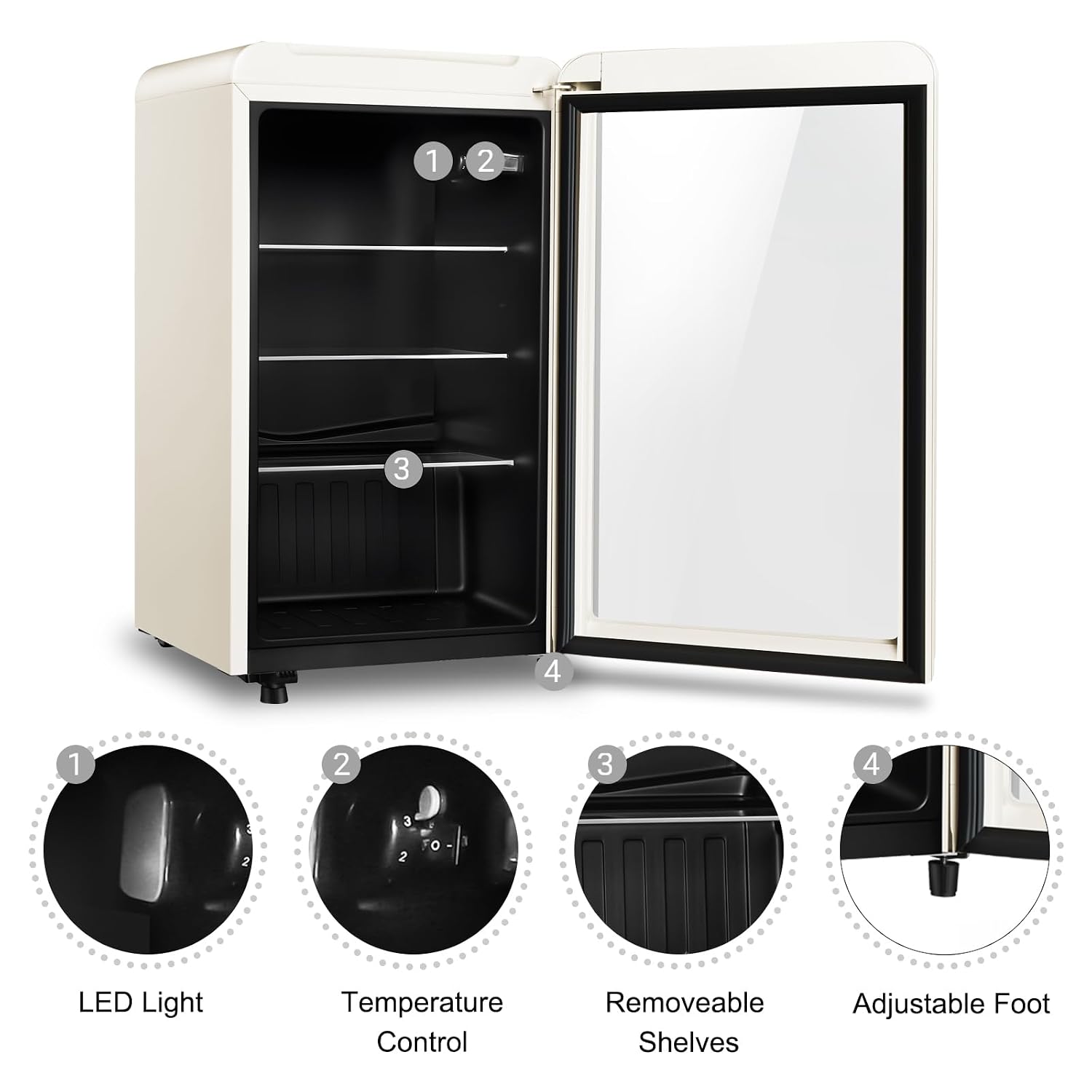 Retro Beverage Refrigerator, 3 - огляд і ціна Wine Beer Mini Fridge
