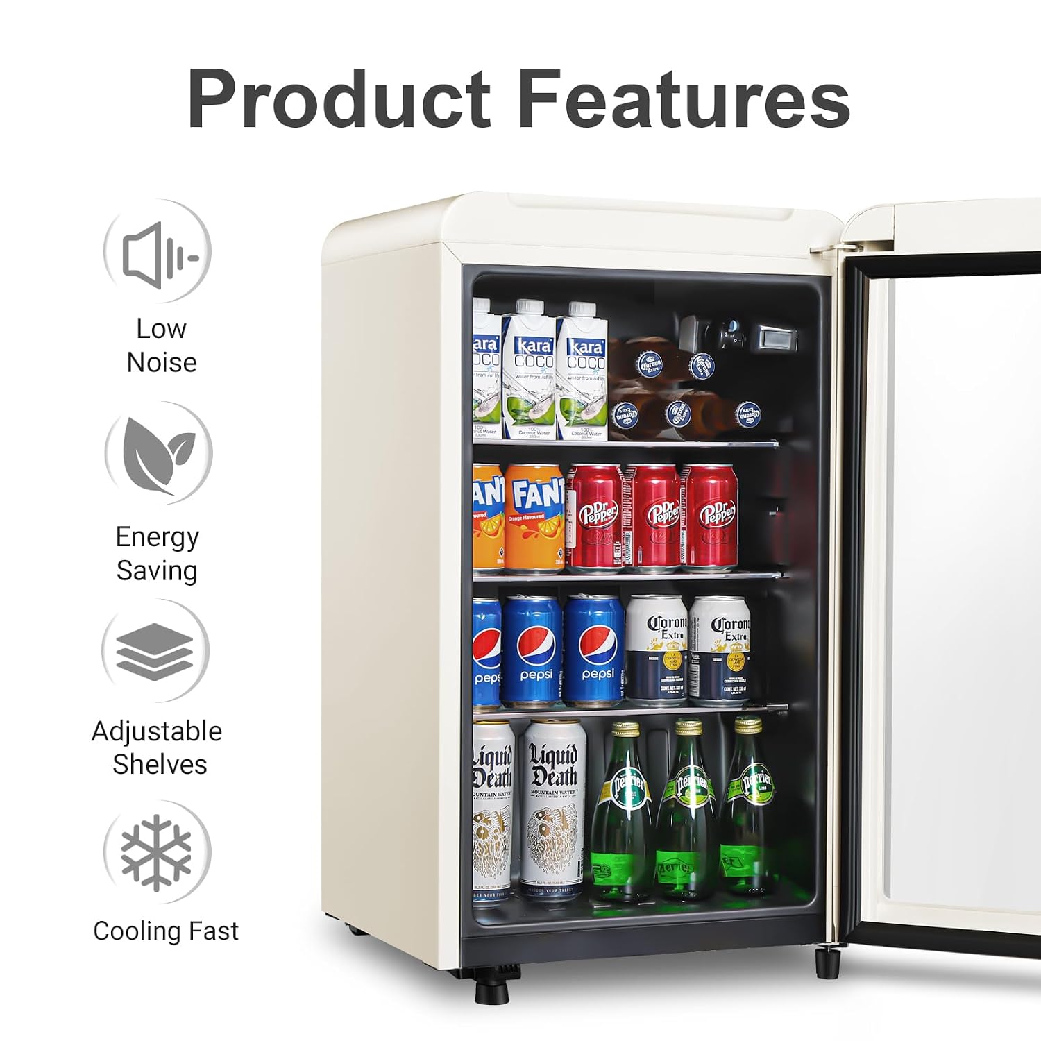 Retro Beverage Refrigerator, 3 - огляд і ціна Wine Beer Mini Fridge