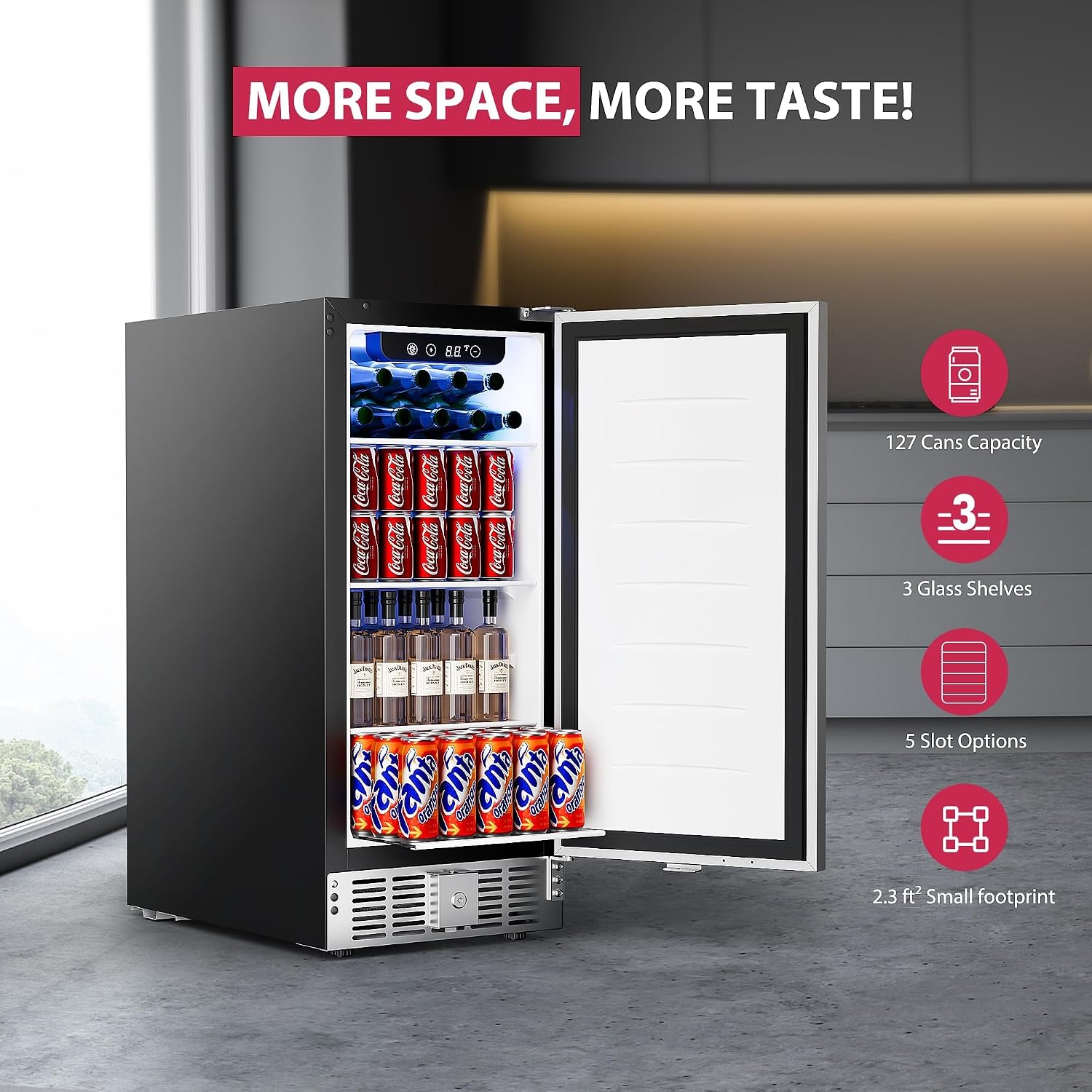 15 Inch Beverage Cooler Under  - огляд і ціна Wine Beer Mini Fridge